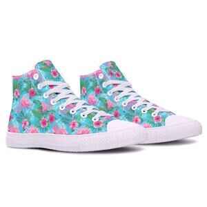 RAAD Shop Flamingo Print Lace Up High tops Sneakers Women Size 9